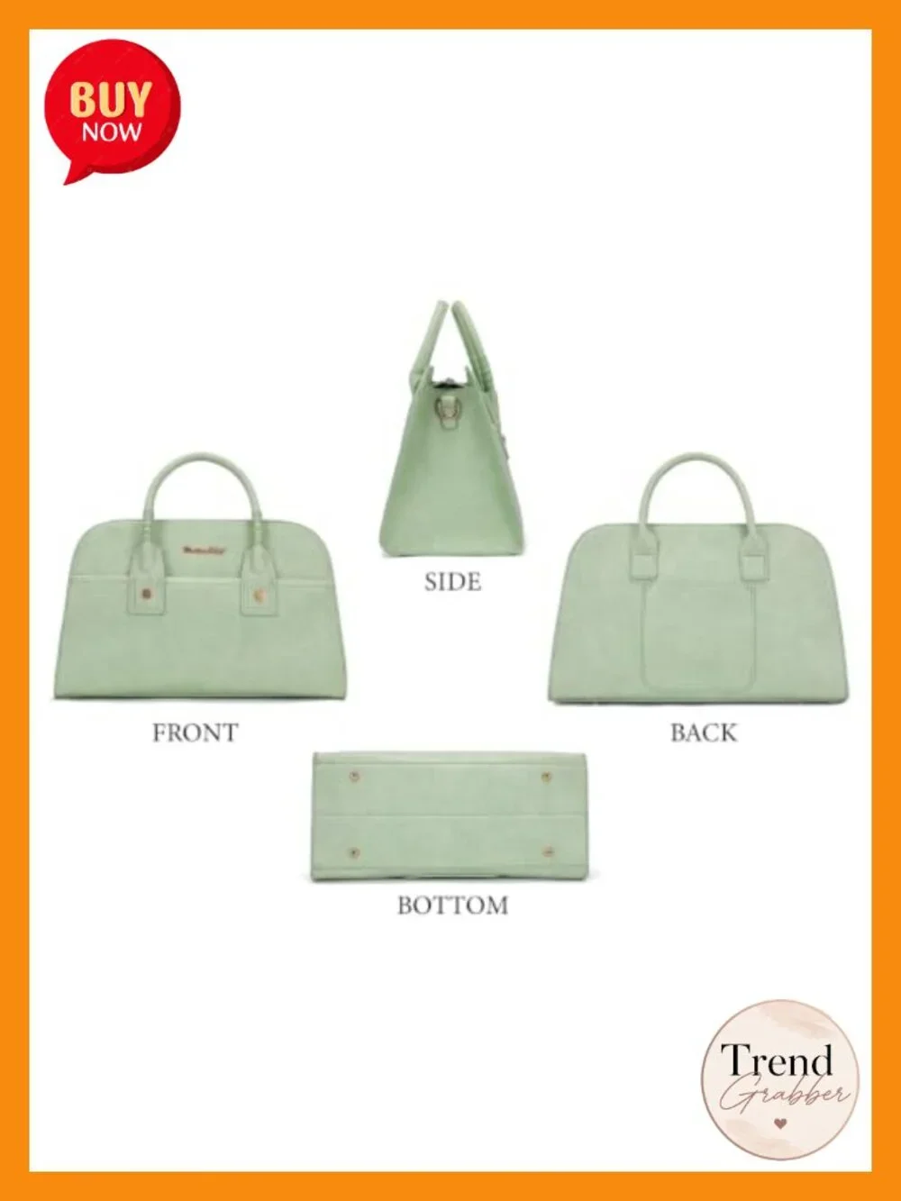 Structured Satchel Bag Top Handle Crossbody Purse Faux Leather